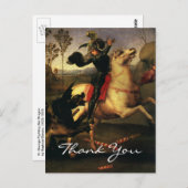 ドラゴンと戦うラファエルの聖ジョージ ポストカード (正面/裏面)