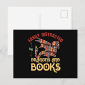 ドラゴンと本 ポストカード (正面/裏面)