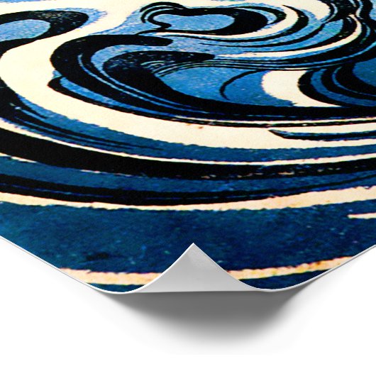 ドラゴンと波I ポスター (角)