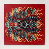 ドラゴンと炎 ジグソーパズル (横)