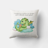 ドラゴンと私は計画を立てた クッション (裏面)