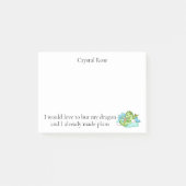 ドラゴンと私は計画を立てた  ポストイット (正面)