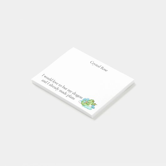 ドラゴンと私は計画を立てた ポストイット (アングル)