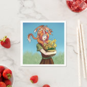 ドラゴンと花を集める スタンダードカクテルナプキン (インサイチュ)