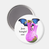 ドラゴンと花瓶 マグネット (正面/裏面)