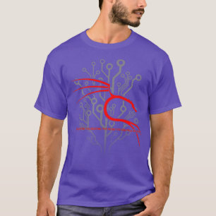 ドラゴンと赤を基調とした Kali Linux のデザインをさかのぼって Tシャツ