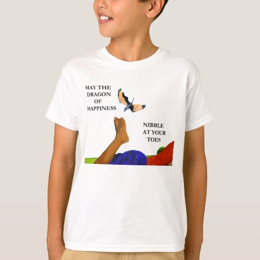 ドラゴンと足指 Tシャツ (正面)