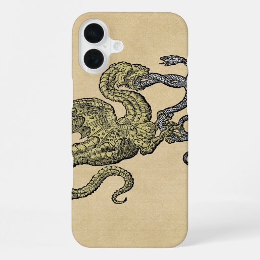 ドラゴンと闘う蛇 iPhoneケース (裏面)
