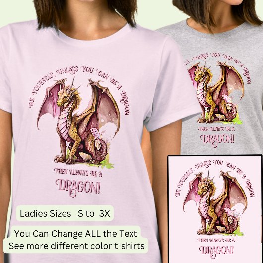 ドラゴンになれないなら自分で生きろ! Tシャツ