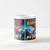 ドラゴンに乗りたい コーヒーマグカップ (中央)