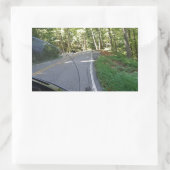 ドラゴンに乗る 長方形シール (バッグ)