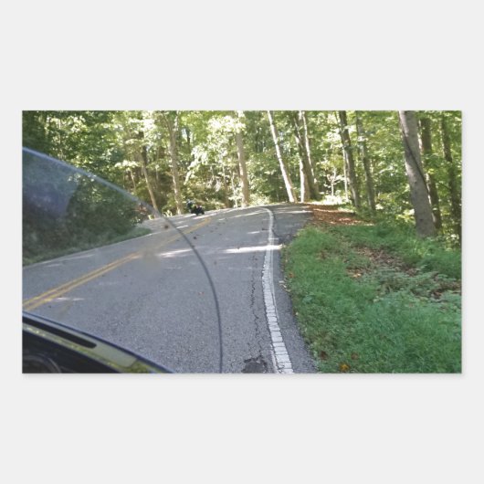 ドラゴンに乗る 長方形シール (正面)