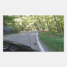 ドラゴンに乗る 長方形シール