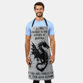 ドラゴンに手を出すな エプロン (着用した状態)