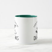 ドラゴンに気が散りやすい マグカップ (中央)