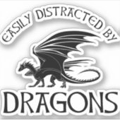 ドラゴンに気を取られる シール (正面)