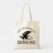 ドラゴンに気を取られる トートバッグ (裏面)