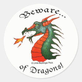 ドラゴンに注意 ラウンドシール