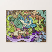 ドラゴンに詰め込まれたパーティー ジグソーパズル (横)