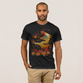 ドラゴンのおもしろい Tシャツ (正面フル)