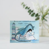 ドラゴンのお気に入りの本 ポストカード (スタンド正面)