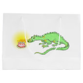 ドラゴンのお誕生日ケーキ ラージペーパーバッグ (裏面)