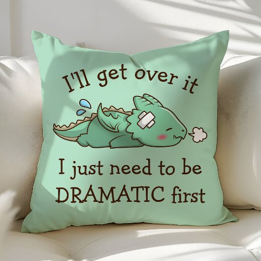 ドラゴンのかわいいベビーを乗り越えおもしろいる クッション