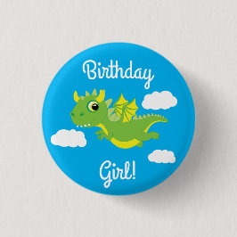 ドラゴンのかわいい子供の誕生日 缶バッジ