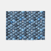 ドラゴンのはかりで測られた/青い宝石 フリースブランケット (正面(横))