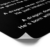 ドラゴンのオリジナル詩の大きい ポスター (角)