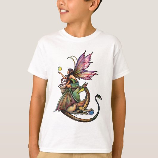 ドラゴンのオルブスフェアリーとドラゴンbyモリー・ハリソン tシャツ (正面)