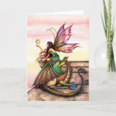 ドラゴンのオルブスフェアリー・アートbyモリー・ハリソン カード (正面)