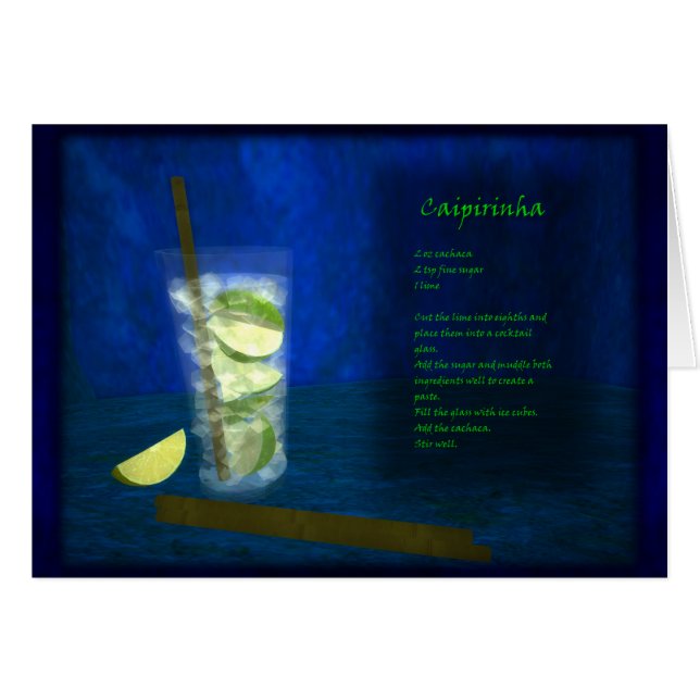 ドラゴンのカクテルのバー: Caipirinha (正面横)