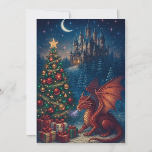 ドラゴンのクリスマスツリー シーズンカード (正面)