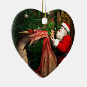 ドラゴンのクリスマス セラミックオーナメント (右)