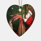 ドラゴンのクリスマス セラミックオーナメント (左)