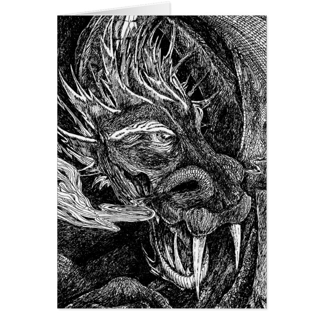 ドラゴンのグリーティングカード (正面)