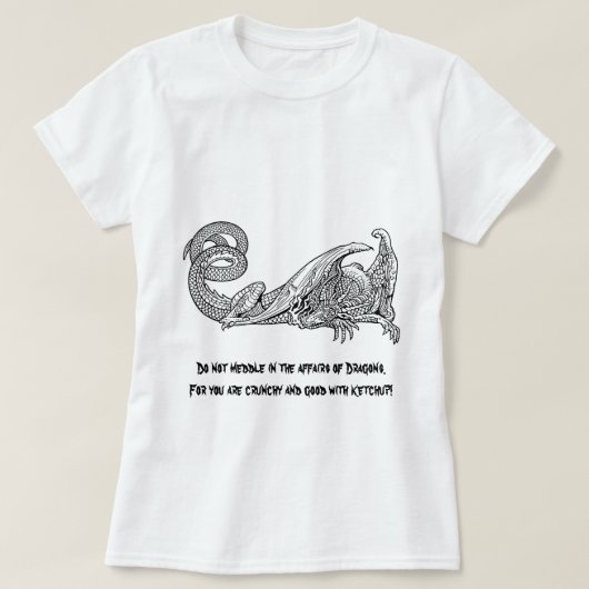 ドラゴンのケチャップ2 Tシャツ (デザイン正面)