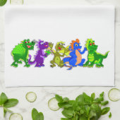 ドラゴンのコーラスライン キッチンタオル (折り畳み)