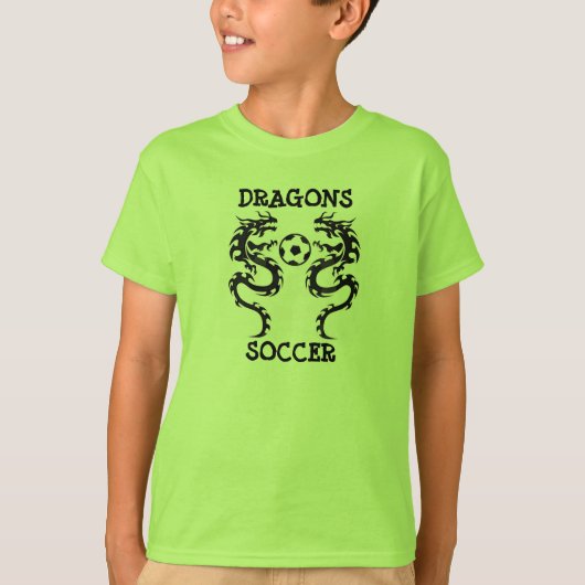 ドラゴンのサッカーのTシャツ Tシャツ (正面)