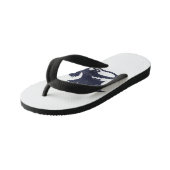 ドラゴンのシルエット – 背景色を選択 キッズビーチサンダル (アングル)