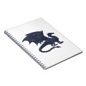 ドラゴンのシルエット – 背景色を選択 ノートブック (右側)