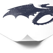 ドラゴンのシルエット – 背景色を選択 フォトプリント            (角)