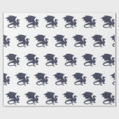 ドラゴンのシルエット – 背景色を選択 ラッピングペーパー (フラット)