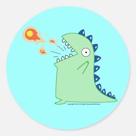 ドラゴンのシールを派手に飾る ラウンドシール (正面)