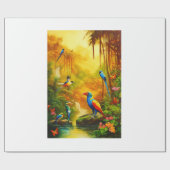 『ドラゴンのジャングル交響曲威厳のある油画』 ラッピングペーパー (フラット)