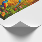 『ドラゴンのジャングル交響曲威厳のある油画』 ラッピングペーパー (角)