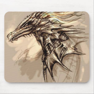 ドラゴンのスケッチのマウスパッド マウスパッド