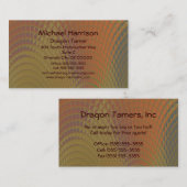 ドラゴンのスケールの抽象的なパターン 名刺 (正面/裏面)