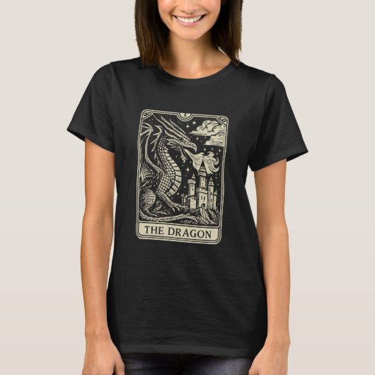 ドラゴンのタロットカード Tシャツ (正面)